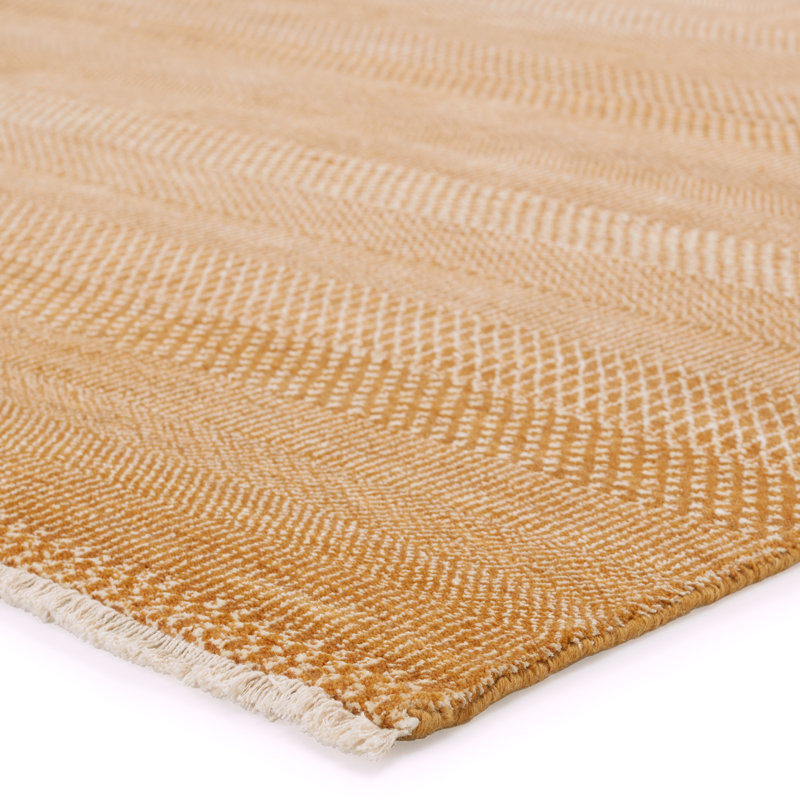 Tapis orange à motif géométrique Ahkeel, Rectangle 6 pi x 9 pi