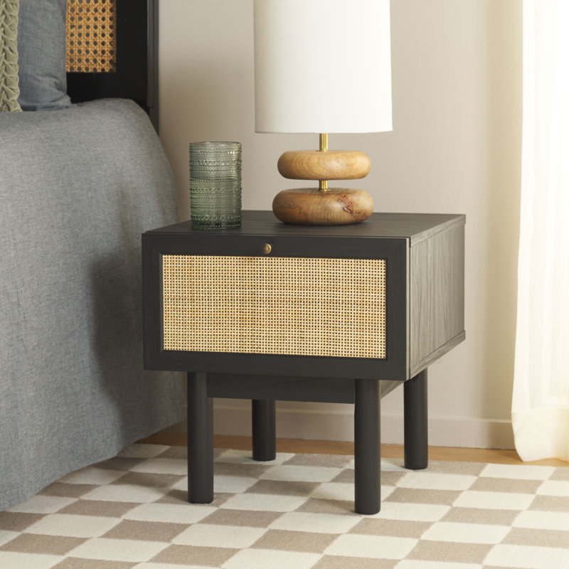 Angeliana 15.35'' W Nightstand, Black