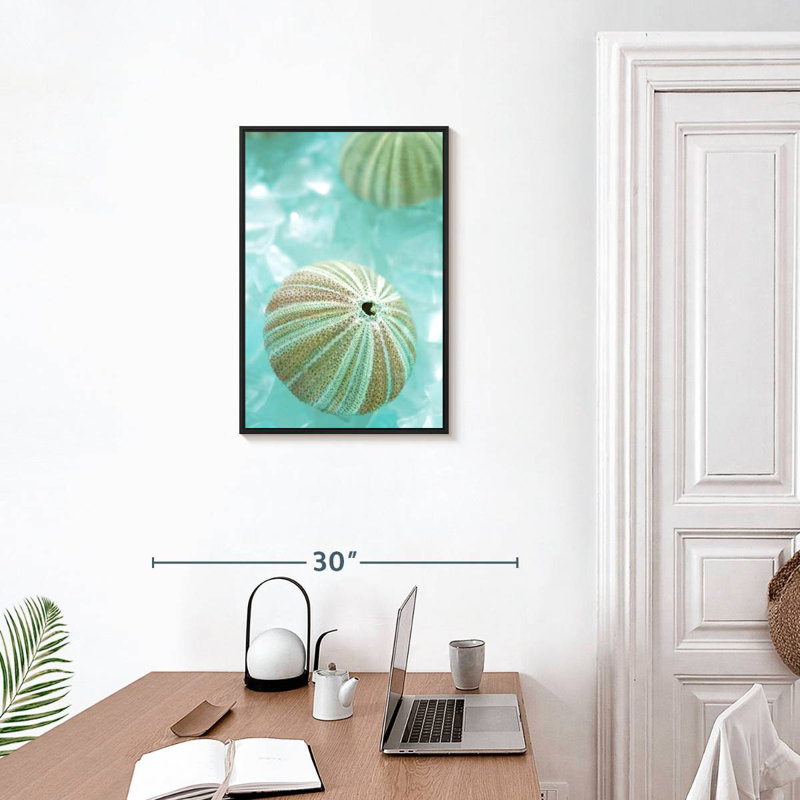 Verre de mer IV, Cadre flottant noir, 17 po x 25 po