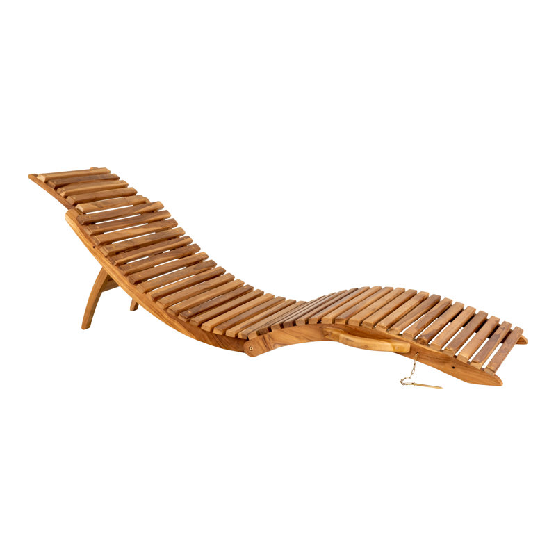 Huber 185cm Long Teak Single Chaise