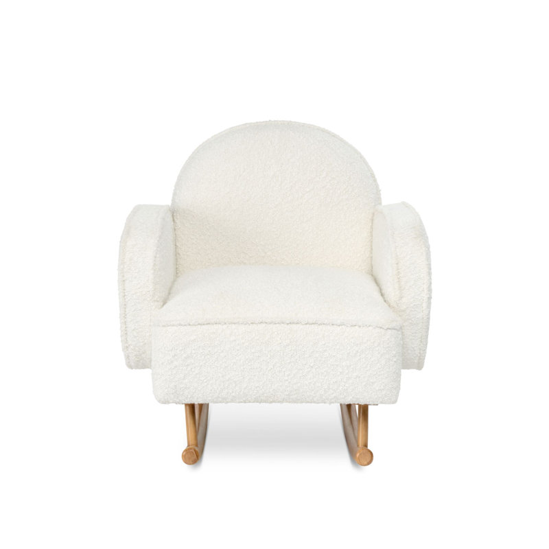 Micah Mini Me Children's Rocking Chair Boucle Blush, Cream