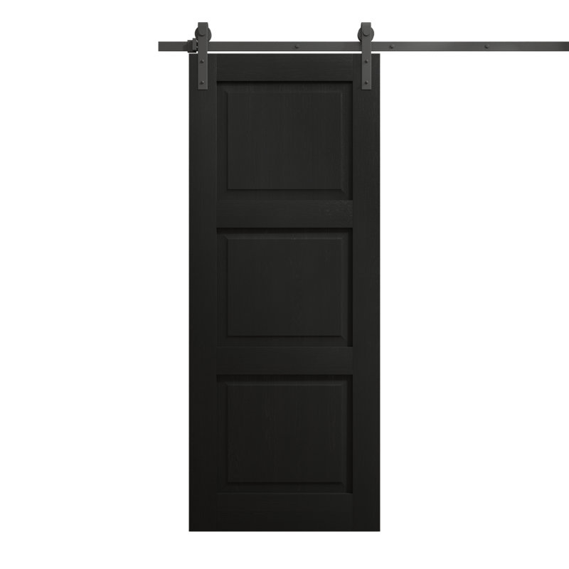 Porte de grange moderne | Ego 5010 | Ensemble de quincaillerie lourde pour rails | Portes intérieures solides, 24 po x 80 po