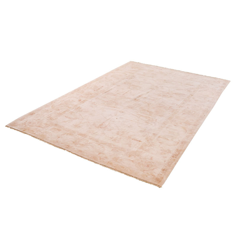 One-of-a-Kind 6'2'' X 9'1'' 1990s Wool Area Rug in Beige