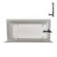 Baignoire en alcôve en acrylique blanc brillant avec drain extérieur 66 po x 32 po Streamline-101699427