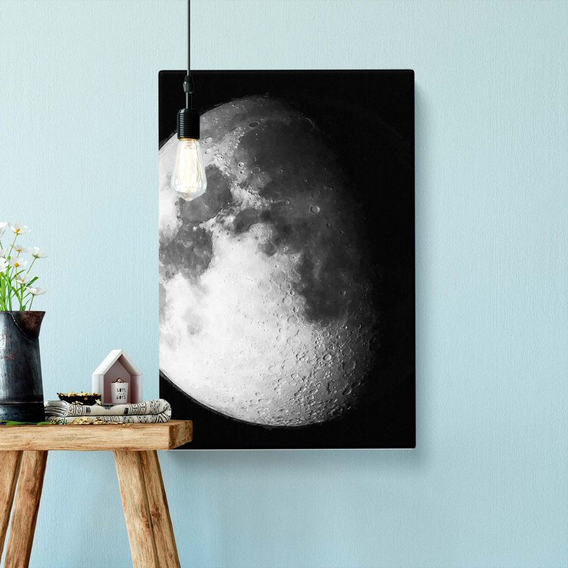 Moon Craters - Wrapped Canvas, 76cm H x 50cm W x 3cm D