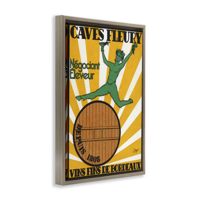 Fine Wines of Bordeaux Framed Floater Canvas Wall Art, design by Jean-Pierre Got