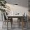 Small household rectangular solid wood table set