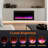 36 In. Wall Mounted Electric Fireplace With 12 Flame Colors And Wifi Function In Black-678244343