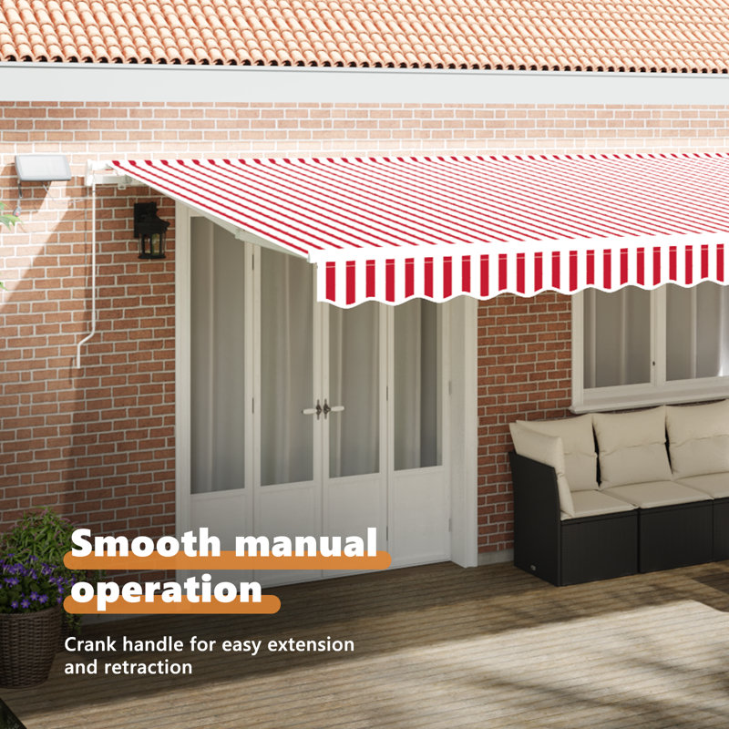 Retractable Awning, 600 cm W x 300 cm D, White
