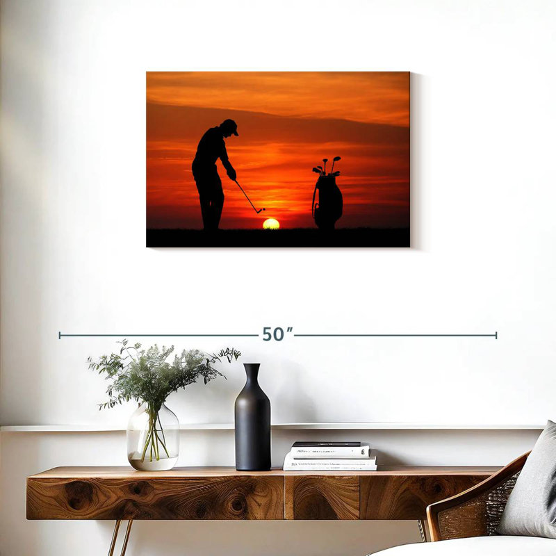 Senne Golf At Sunset, 20" H x 30" W