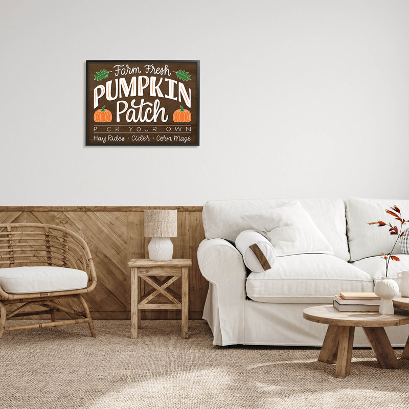 Farm Fresh Pumpkin Patch at-200, Giclée encadrée noir minuit, H 24 po x l 30 po x P 1,5 po