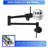 Wall Mount Pot Filler Faucet - Matte Black, Single Hole, 360 Rotation, Two Handles, Stretchable Arm, Kitchen Stove Black Mounted Swing, Brass, Use-976434120