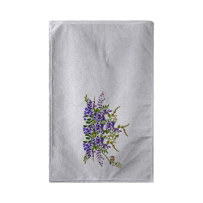 Serviette de thé wisteria et oiseau