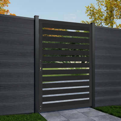 6Ft H Slatted Aluminum Gate (Not Including Posts)