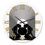 Horloge murale moderne Empowered Cosmic Women Geometric Goddess Series - noir et blanc I-59914411
