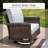 Premium All-weather Wicker 7 - Person Patio Conversation Sets With Fire Pit Table-347831340-346312690