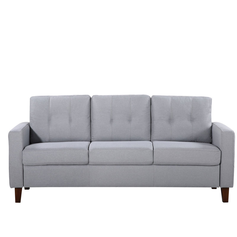 Schaeffer Upholstered 76.77'' Sofa, Light Gray
