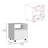 Nightstand Munyochi, One Drawer, White Finish-1379612888