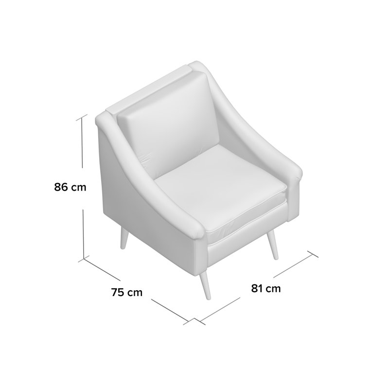 Malines Upholstered Armchair, Rose/Pink