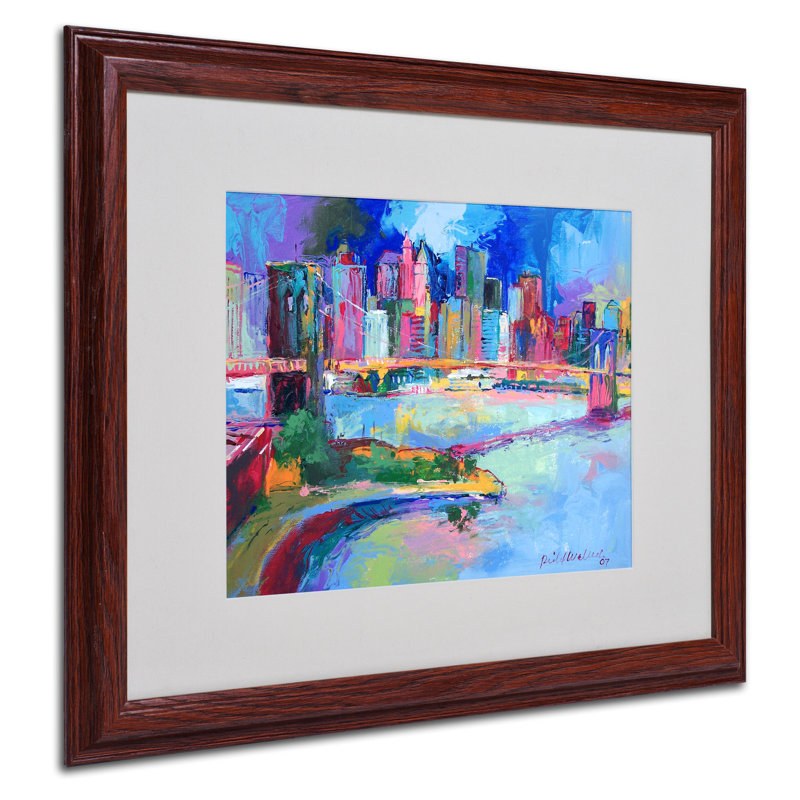Beulaville «Brooklyn», reproduction d'art sur toile encadrée, H 16 po x l 20 po x P 0,5 po, Grain de bois