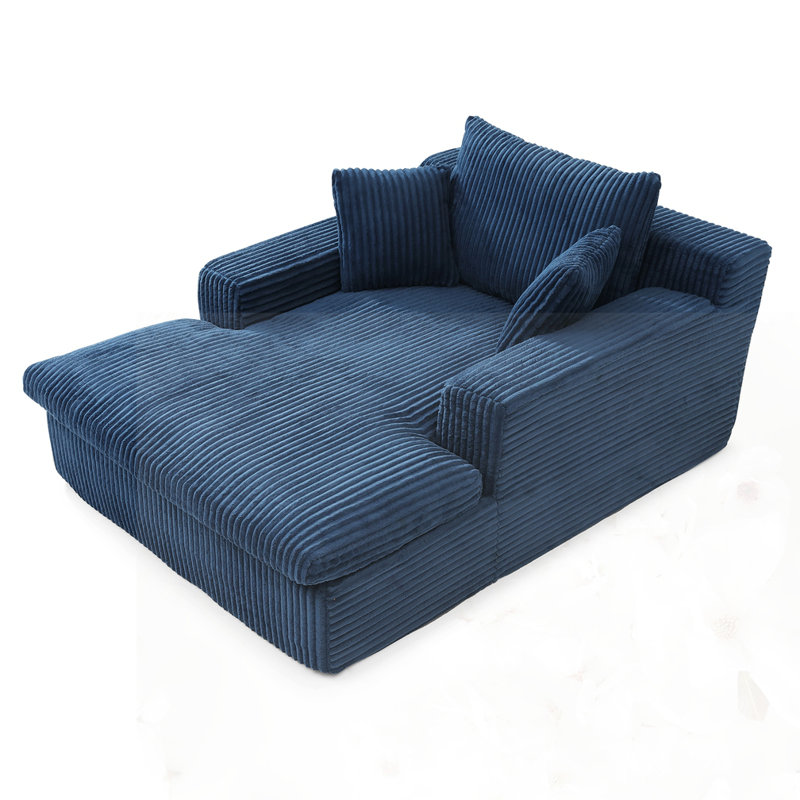 64"X46" Oversized Upholstered Sofa Bed, Blue
