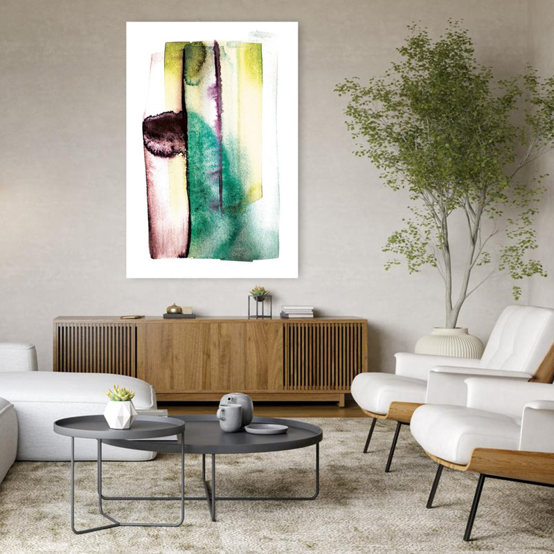 Art contemporain, art moderne abstrait, H 48 po x l 32 po
