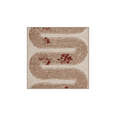Machine Washable Brown Area Rug