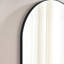 Miroir arqué encadré en aluminium noir 40 * 30 pouces pour le décor du salon - Image claire, rouille, design luxueux 30 x 40 en métal, installation facile-399508376
