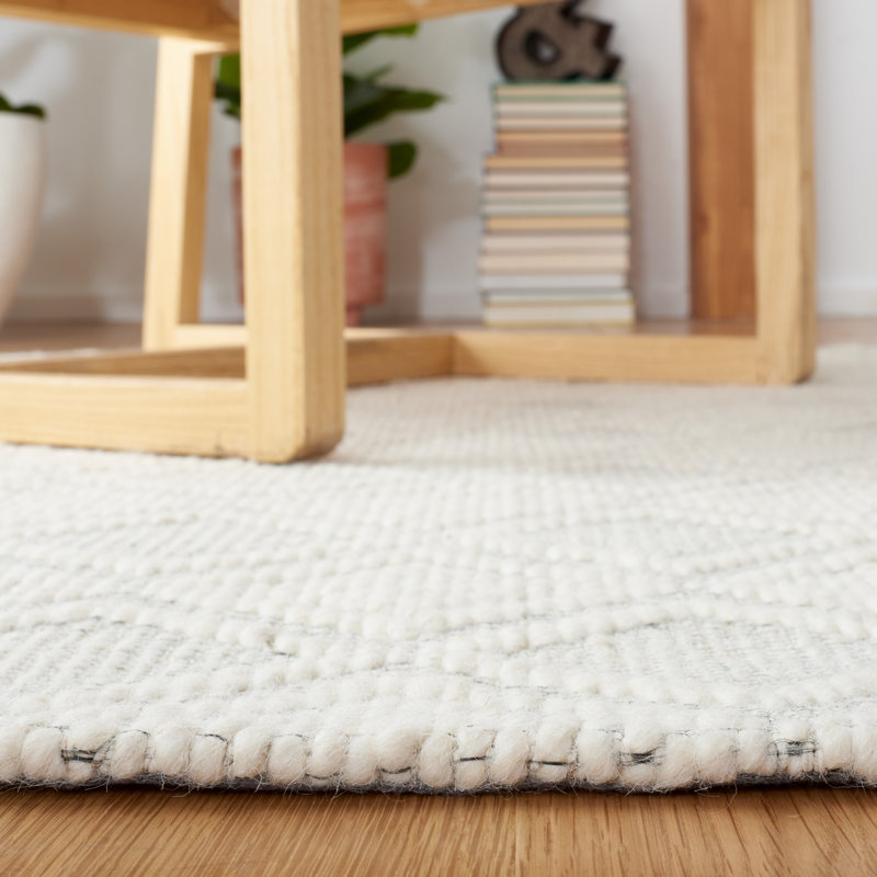 Natura 870 Hand Woven Wool And Cotton With Latex Geometric Rug, Runner 2'3" x 9'