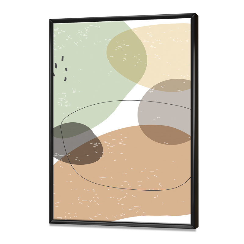 Minimal Elementary and Geometric Compostions XXXXXXX - Floater Frame Print on Canvas, Black Framed Canvas