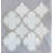 Water Jet 15" x 15" Thassos White and Mother of Pearl Mosaic Tile