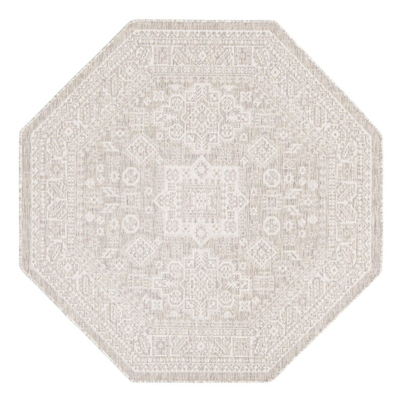 Danera Geometric Indoor / Outdoor Rug, Octagon 5'3" x 5'3"