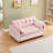 Modern 55" 3-in-1 couch folding sofa bed with two lumbar pillows for living room and office-1348833209