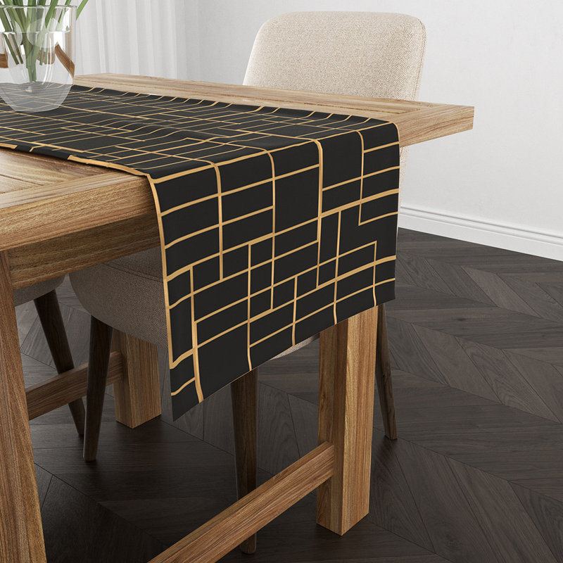 Chemin de table Pocklingt, Noir