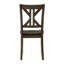 5 pièces de salle à manger en brun anthracite - 4 chaises et une table carrée en bois pour tous les jours avec fonctionnalité accrocheuse