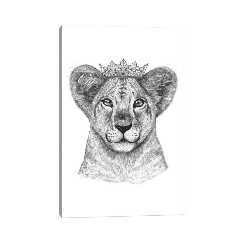 Lion Princess 1 Piece Wrapped Canvas Painting, 101.6cm H x 66.04cm W x 1.905cm D