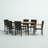 Nia 6 - Person Acacia Wicker Patio Dining Set with Rectangular Table
