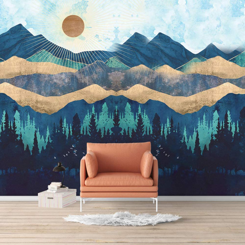 Murale abstraite, L 100 po x l 144 po