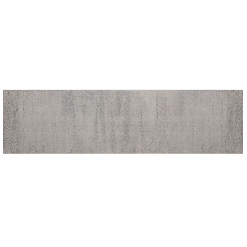 Tapis gris en polyester tissé à la machine Haegan, Tapis de couloir 2 pi 7 po x 9 pi 10 po