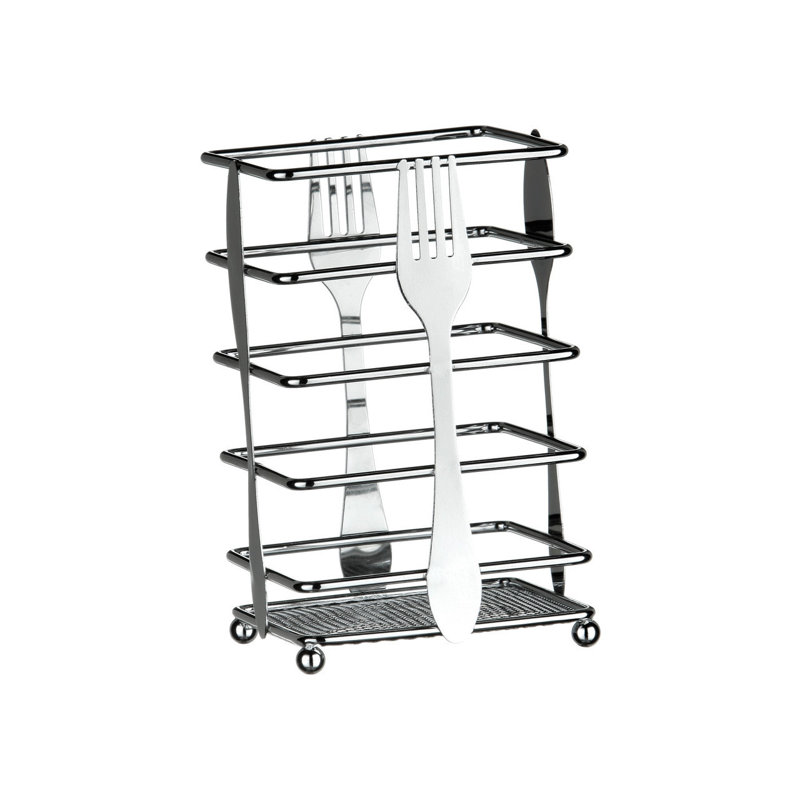 Stainless Steel Square Flatware Caddy