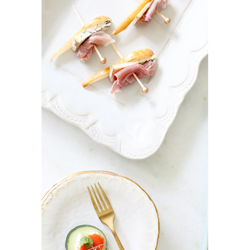 Incanto Stoneware Platter, White