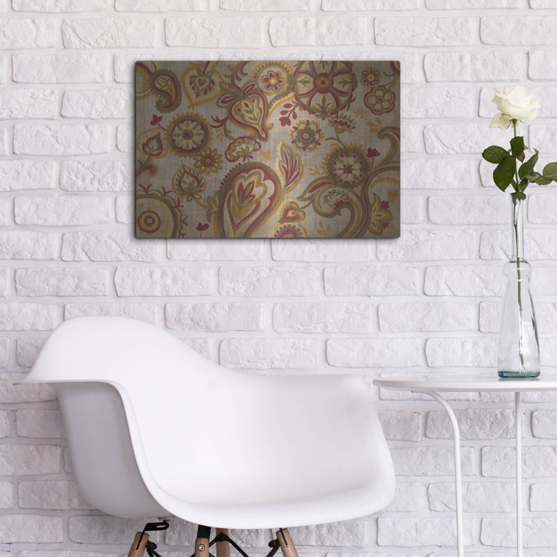 "Linen Paisley" par Silvia Vassileva, H 16 po x l 24 po