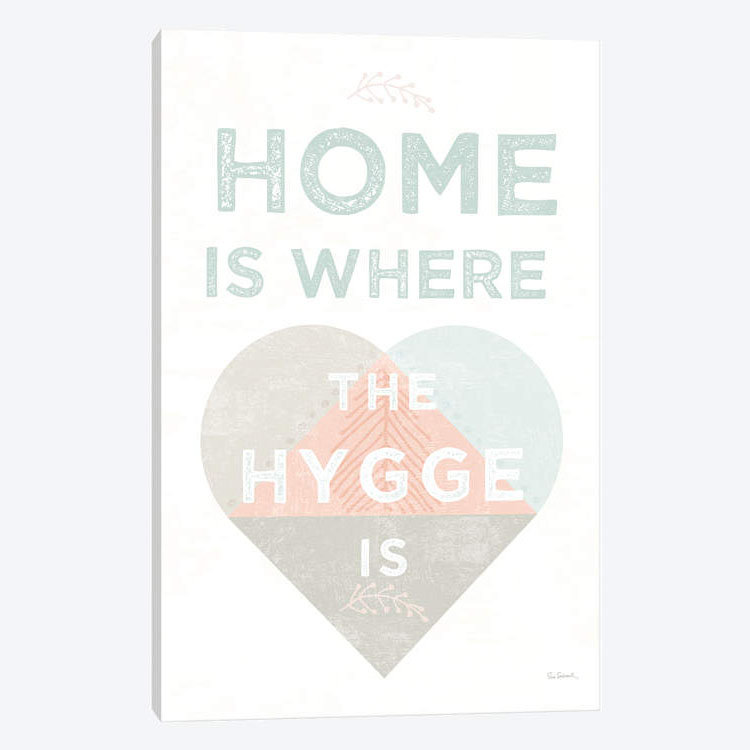 «Cozy Hygge I» par Sue Schlabach, reproduction sur toile tendue sur châssis, H 18 po x l 12 po x P 1,5 po, Toile tendue