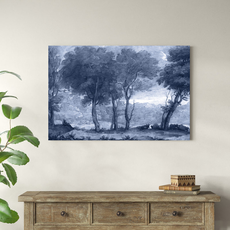 «Pastoral Toile I», peinture sur toile, H 32 po x l 48 po