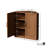 Walnut Corner Accent Cabinet with Doors Space-Saving Storage Accent Cabinet 16"Dx31"Wx31"H-794773445-794773051