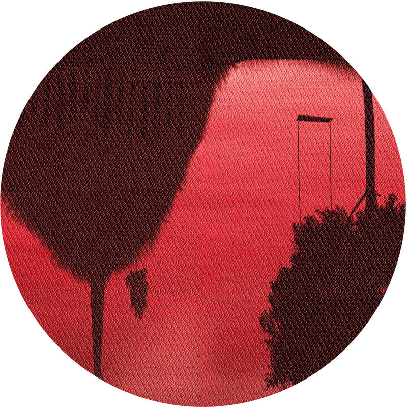 Tapis rouge en laine, Rond 7 pi