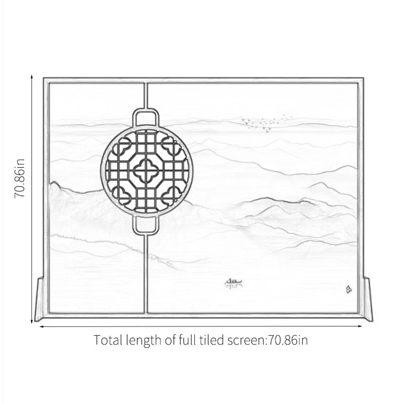 Paravent moderne en bois pour hall d'entrée, H 70,86 po x l 70,86 po x P 1,18 po