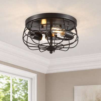 Plafonnier encastré à cage géométrique 2 lumières 10,6 po Colewood