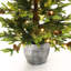 Sapin de Noël artificiel vert épicéa de 1,20 m (4 pi) préilluminé avec des pommes de pin dans un pot en argent brossé