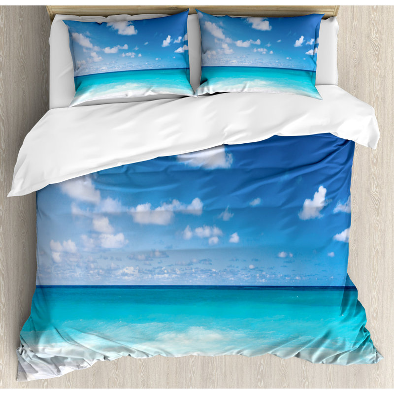 Ocean Coastal Polyester Duvet Cover, King